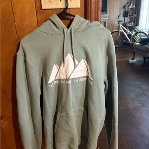 Vintage Sage Green Mountain Hoodie